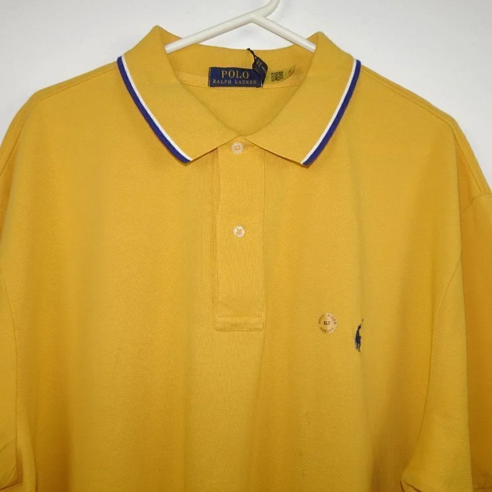 Polo Ralph Lauren Polo Shirt Big Men's Size XLT Yellow Cotton